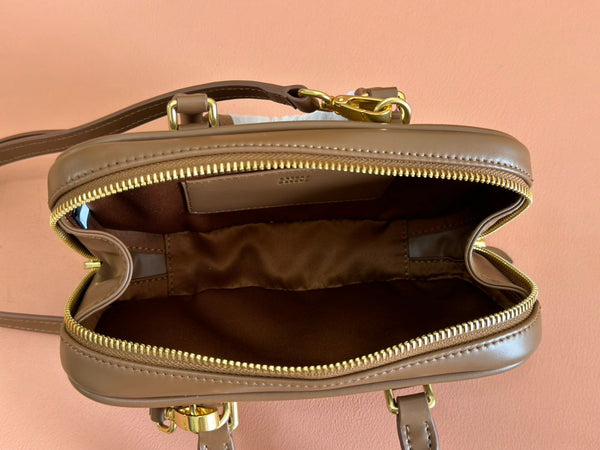 Miu Miu 19 Arcadie Brown leather bag Briarwood 239709