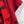 REVERSIBLE CHECK CASHMERE CAPE CHERRY RED AND BLACK 410134
