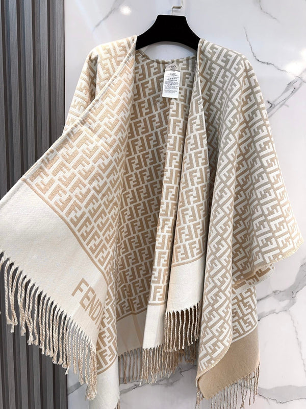 FF Limited 140CM Scarf Beige Cashmere 104161