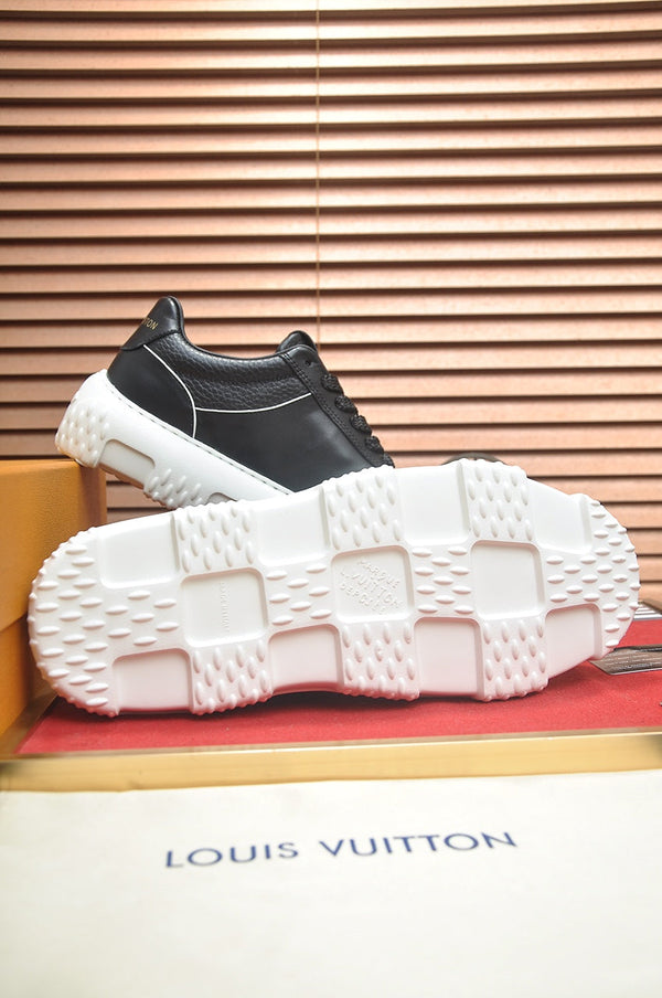 LV TRAINER BLACK MONOGRAM CALFSKIN