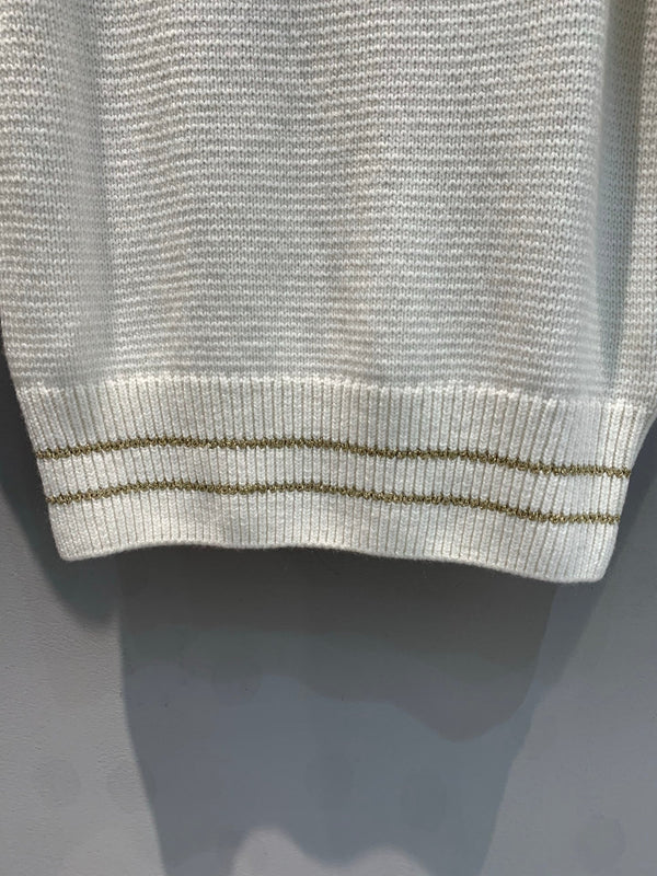 CD 25 Lucky Star Knit Top Beige Sheep wool