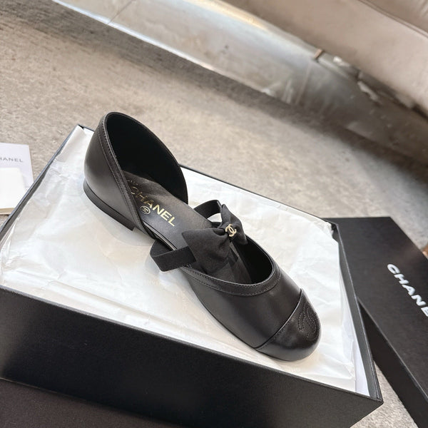 CC 25b Fall-Winter Mary Janes 15mm Black Calfskin & Sheepskin 415775