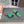 Miu Miu Slippers In Green & Black Glossy Calfskin With Purple Half-Foot Socks