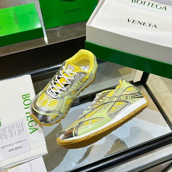 BV 26s Orbit Flash Sneaker Sliver Yellow Mesh Leather 735918