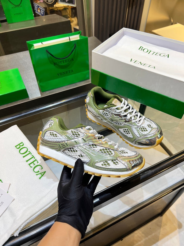 BV 26s Orbit Flash Sneaker White Green Mesh Leather 735928