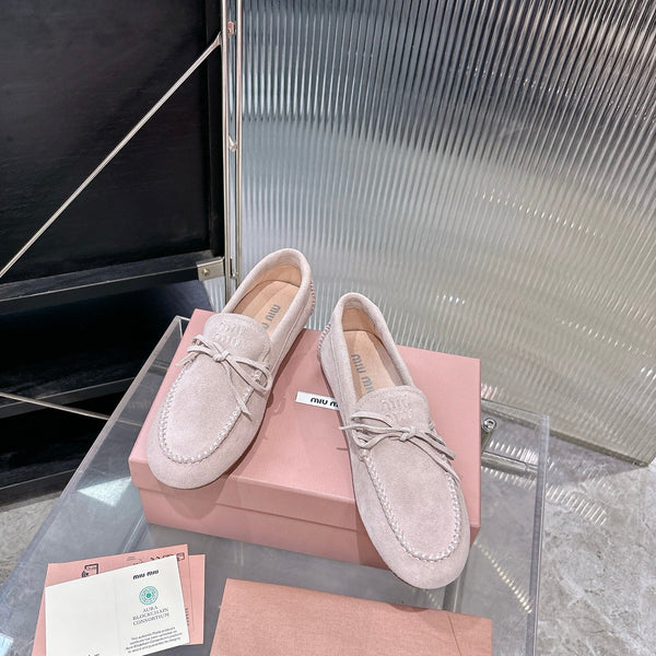 Miu 26s Loafer Light Pink Suede 683947