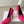 KNIFE CHEMISE HIGH PUMPS IN BRIGHT PINK COTTON AND CALFSKIN