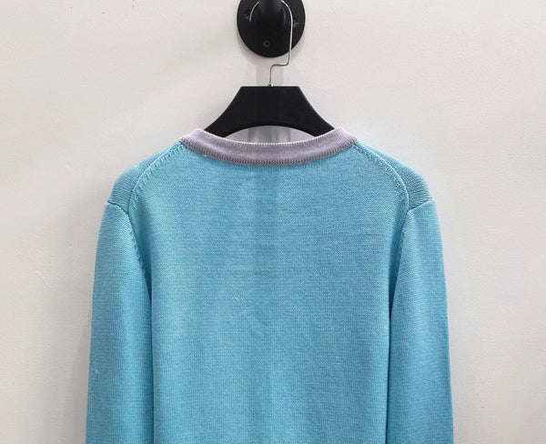 CC 26s Cropped Cardigan Lavender Pastel Blue Wool 423121