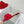 alaia sandal mule flower red suede