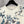 CD Butterfly T-shirt White mix Blue Cotton Linen