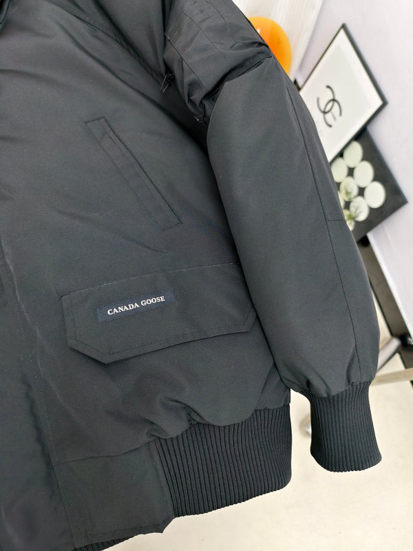 C. Goose Bomber Jacket Black Polyester 311166