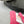 SQUARE-TOE MEDIUM HEEL MULES IN PINK CALFSKIN LOGO EMBOSSED