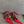 HIGH SANDAL ATTACHED GEM IN RED GLOSSY CALFSKIN