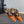 HIGH SANDAL ATTACHED GEM IN TANGELO ORANGE SILK