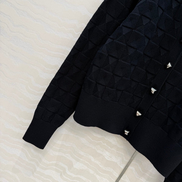 HM "Medor" Long-Sleeve Cardigan Black Wool