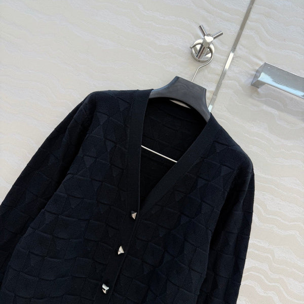 HM "Medor" Long-Sleeve Cardigan Black Wool