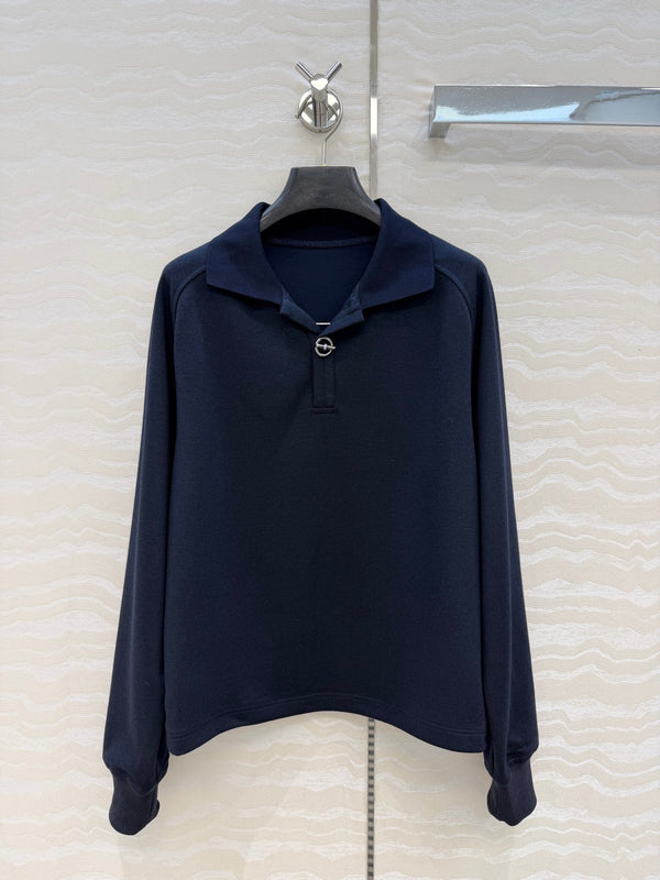 HM 26s Polo Sweatpants Set Navy Blue Wool Silk Blend 429399