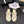 CC 25 Flower Thong Slippers White Cowhide 233415