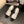 CC 25 Sandal Heel 85mm White Fabric Black Grosgrain