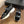 CC Toe Sandals Black Mix Camellia Pattern Leather 299539