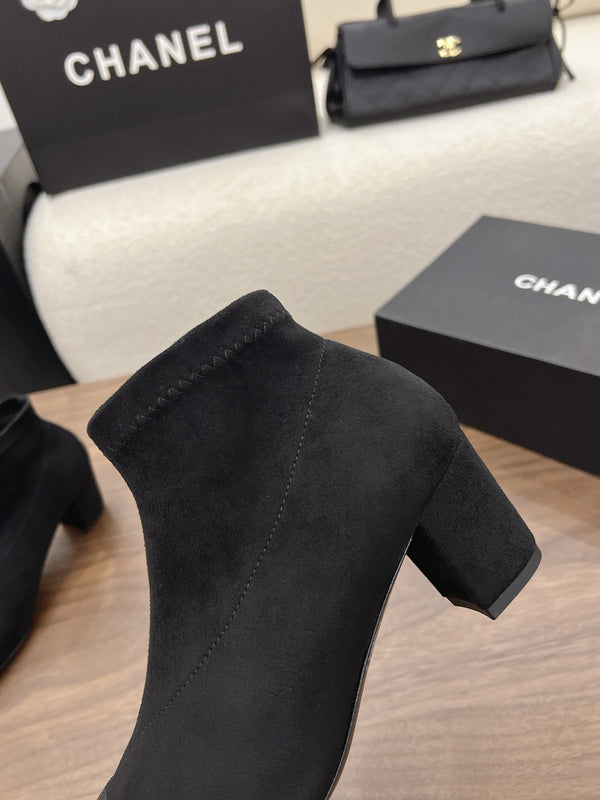 CC 26s Oxford Boots 5.5cm Black Suede 909941