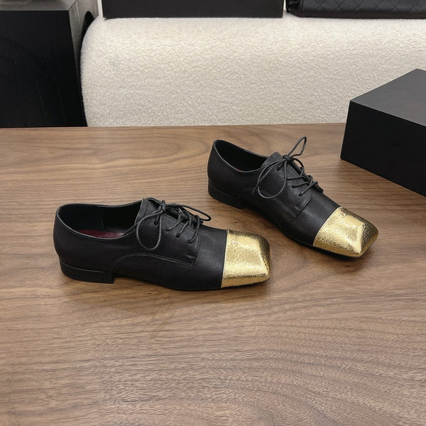 CC 26s Loafer 2cm Black Gold Leather 910475