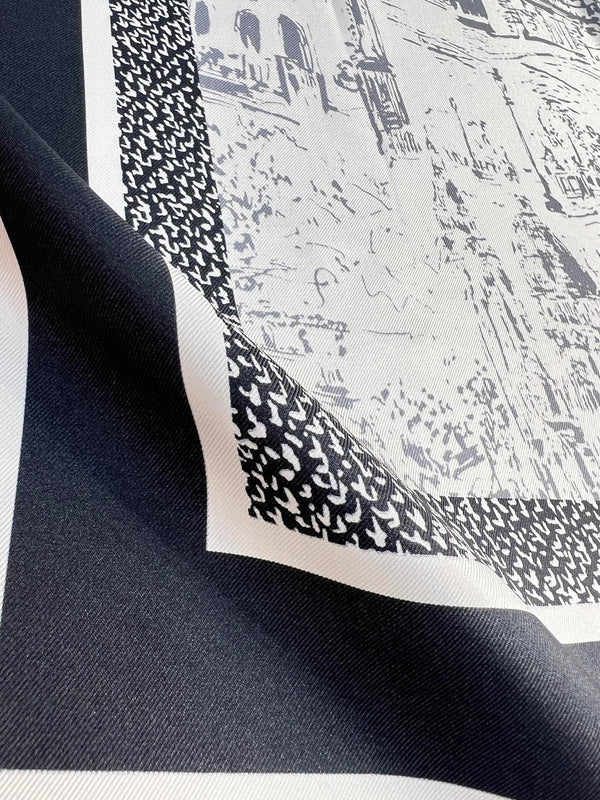 CD 26s Scarf 90cm In Silk 198371