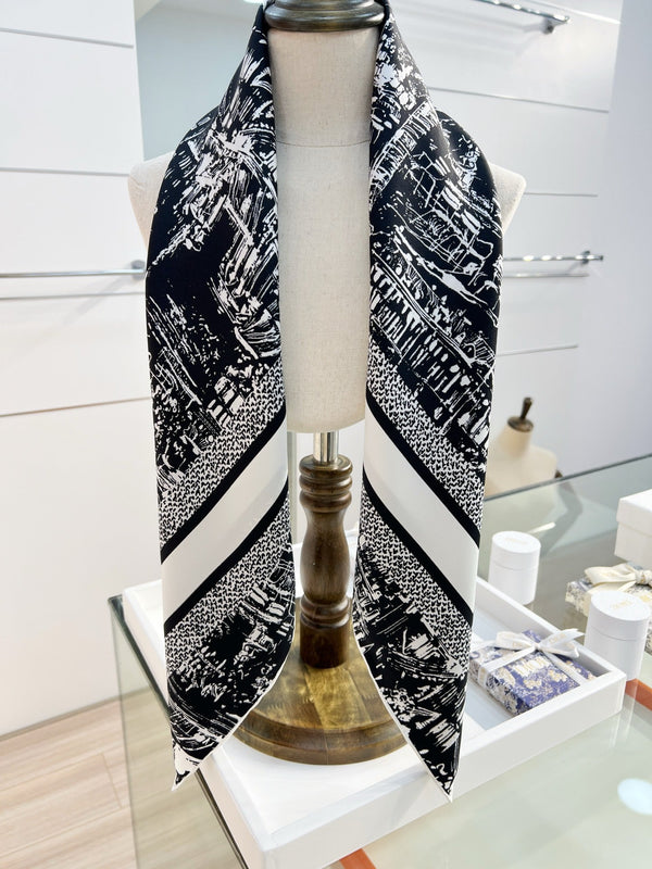 CD 26s Scarf 90cm In Silk 198372