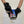 GLOVES ATTACHED BOW IN BLACK LAMBSKIN 992746