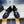 CC COMBAT OXFORD SHOES IN BLACK WRINKLED CALFSKIN AND GROSGRAIN WITH FAUX PEARL