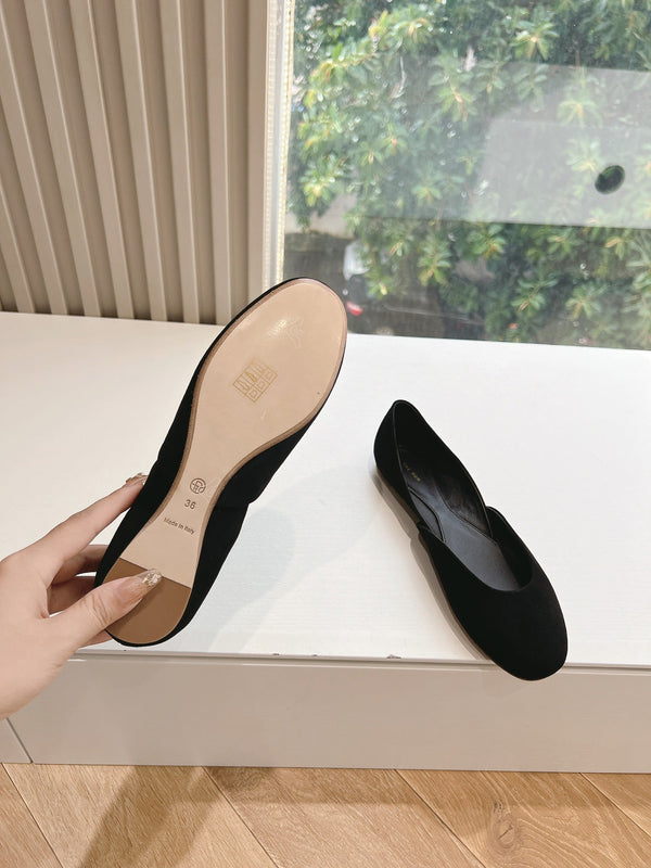 SL GEMMA BALLET FLAT BLACK SUEDE