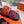 EXTRA SANDAL IN CHERRY RED MIX FIRE ORANGE CALFSKIN