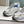 DAD-STAR SNEAKERS IN WHITE MESH SILVER CALFSKIN BLUE EYELETS