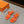 Women Roman Sandal Orange Calfskin