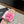 cc sandal flower white canvas pink calfskin