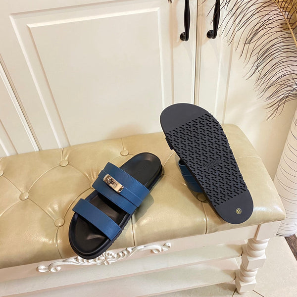 HM Jackson Sandal Deep Blue Cowhide 958024
