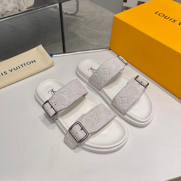 LV Venice Mule White Suede Sheepskin 626701