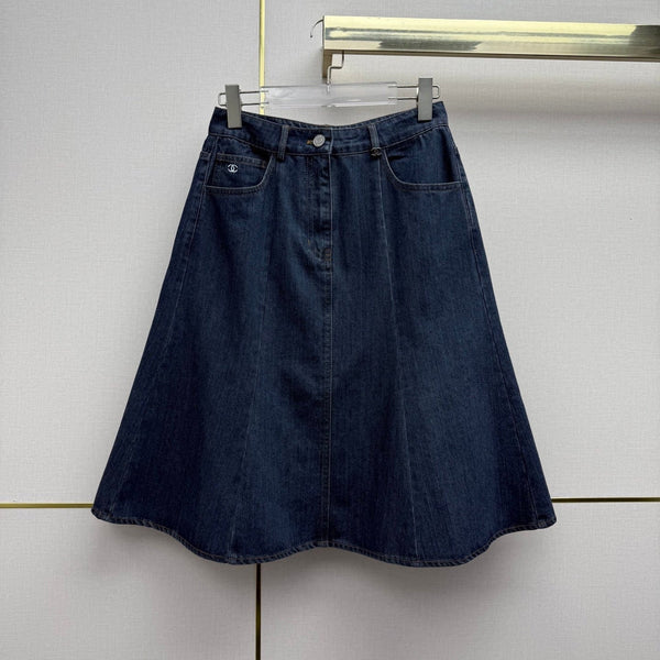 CC Fall Winter 2026 Fishtail Skirt Dark Blue Denim 421784