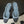 CC 25P Light Blue Black Quilted Denim