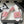 CC 25S Buckle Bag Mule Sandal 50mm Pink Fabric and White Sheepskin 247602
