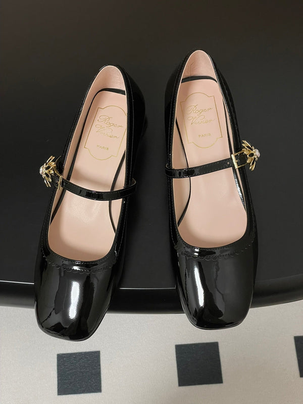 Viv 25 Mary Jane 2.5cm Black Patent Calf Leather 247892
