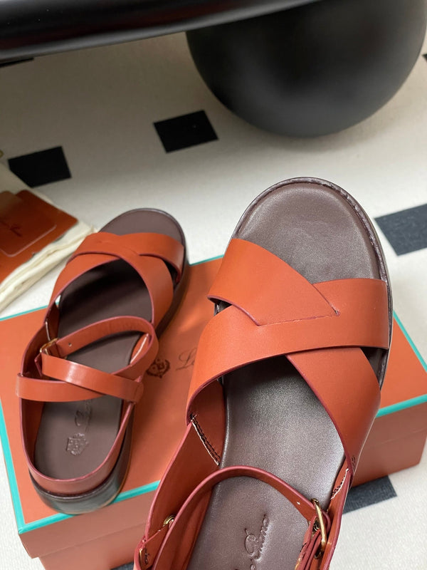 LP Sandal Orange Brown Cowhide 312169