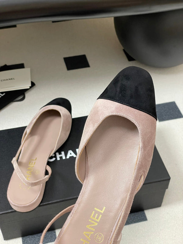 CC 25 SlingBack Flat 20mm Blush Pink Suede 393994