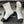 CC 25B Chain Short Boot 25mm Black White Denim Cowhide 423153