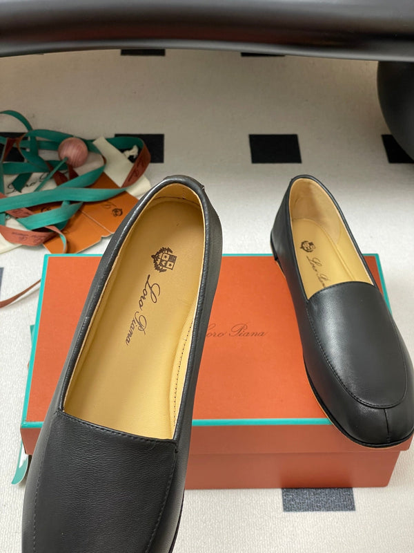LP Anton Walk Loafers Black Sheepskin 474800