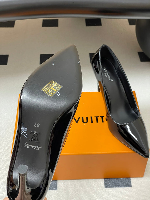 LV GALA High Heels Series Shoes 85mm Black Patent Leather 534542