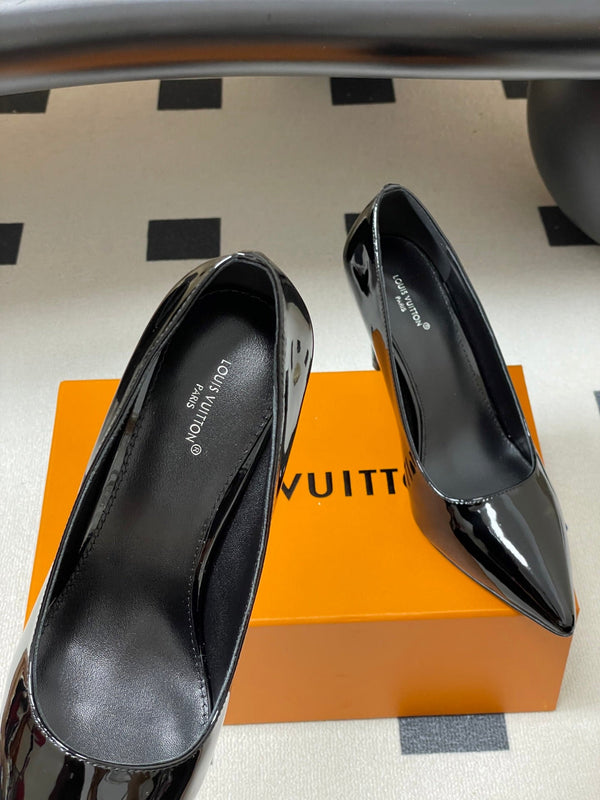 LV GALA High Heels Series Shoes 85mm Black Patent Leather 534542