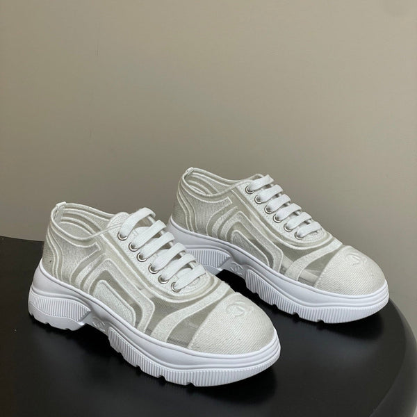 CC 26 Platform Sneaker White Fabric Mesh 593349