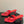 CC 26s Camellia High-Heeled Sandals Square Toe 6cm Red Embossed Leather 834724