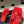 CC 26s Camellia High-Heeled Sandals Square Toe 6cm Red Embossed Leather 834724